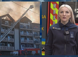 У Поляниці горів готель (відео)