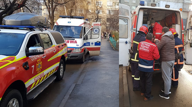 У Коломиї рятувальники надавали допомогу жінці, яка тривалий час не виходила на зв'язок (фото)